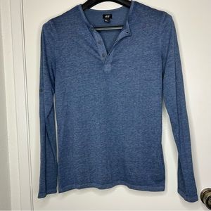 H&M Men’s Small Long Sleeve Shirt Blue Layer